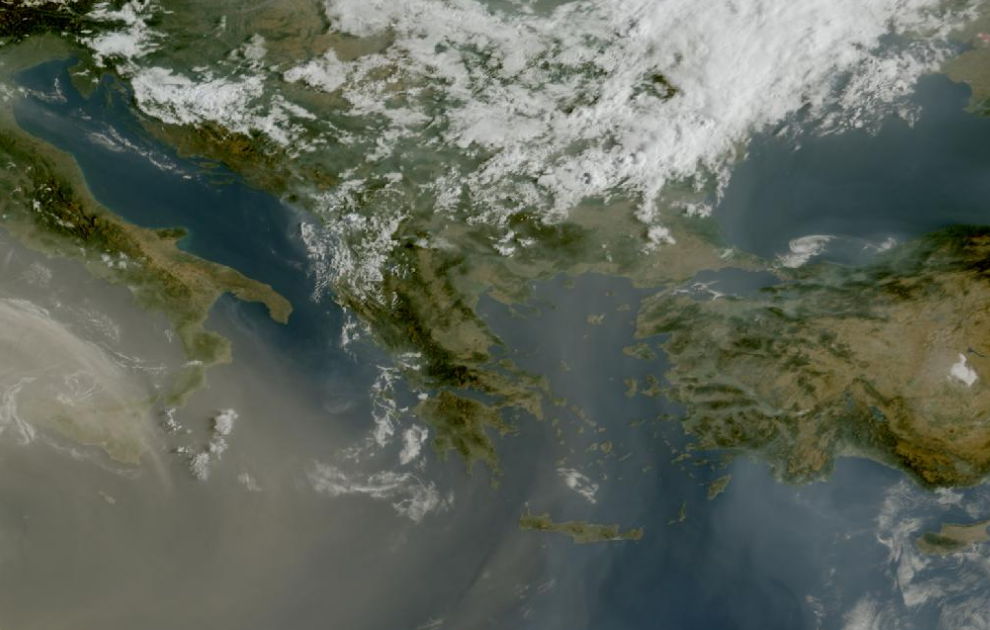Τελευταία δορυφορική εικόνα νεφοκάλυψης