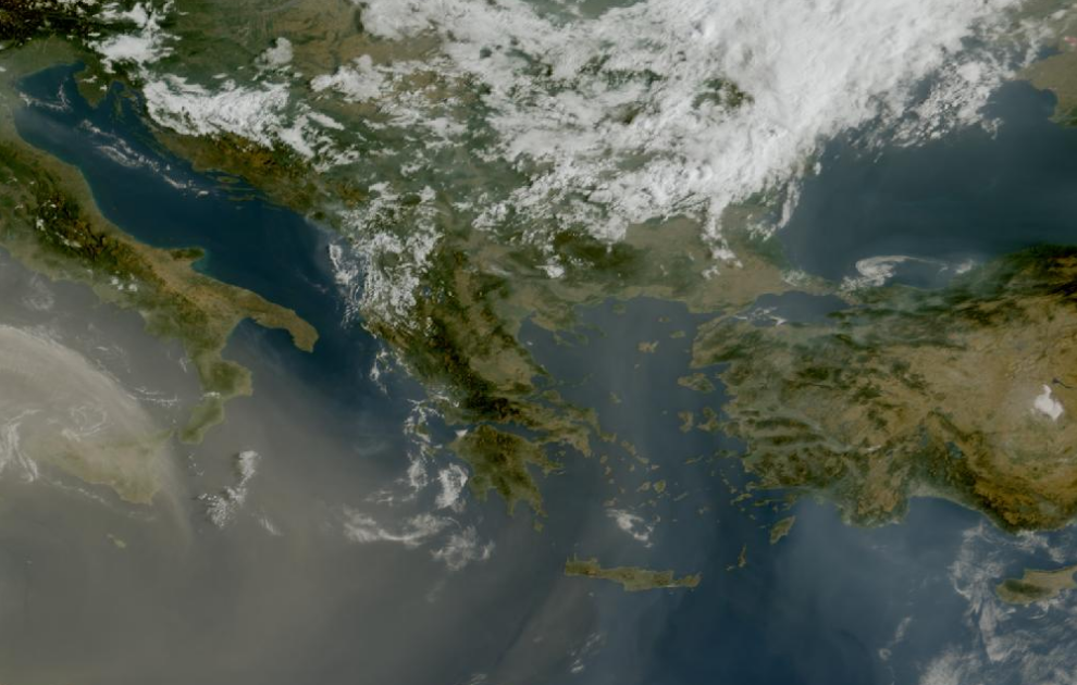Τελευταία δορυφορική εικόνα νεφοκάλυψης