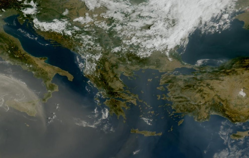 Τελευταία δορυφορική εικόνα νεφοκάλυψης