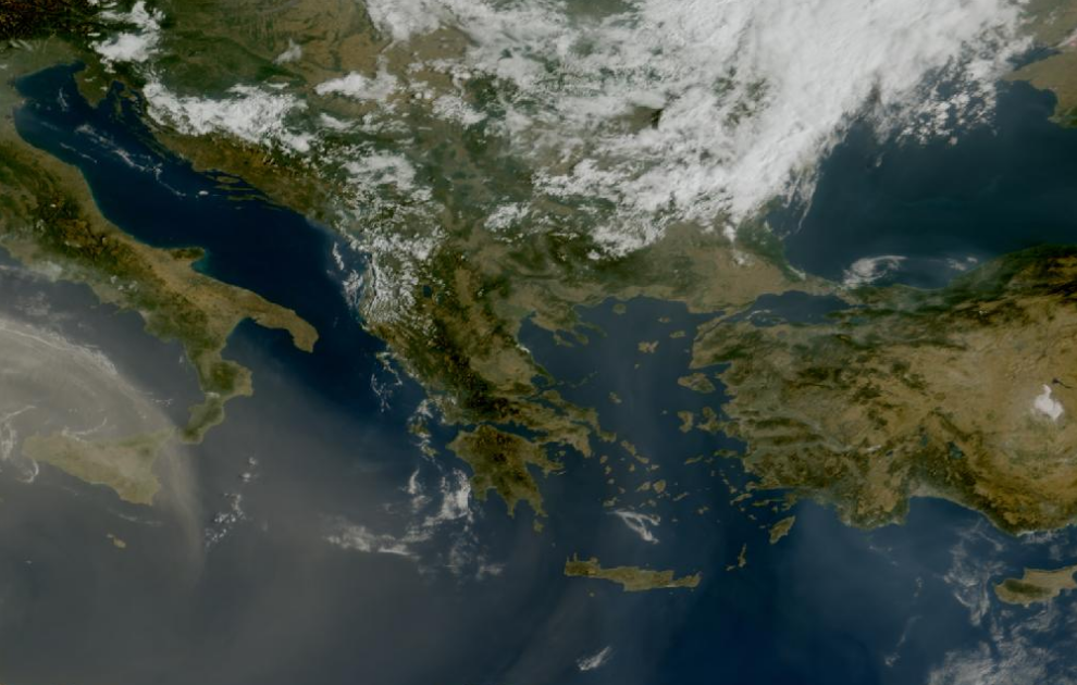 Τελευταία δορυφορική εικόνα νεφοκάλυψης