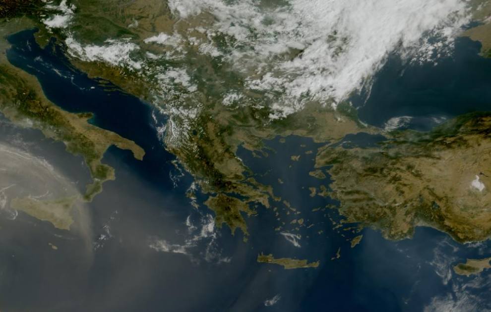 Τελευταία δορυφορική εικόνα νεφοκάλυψης