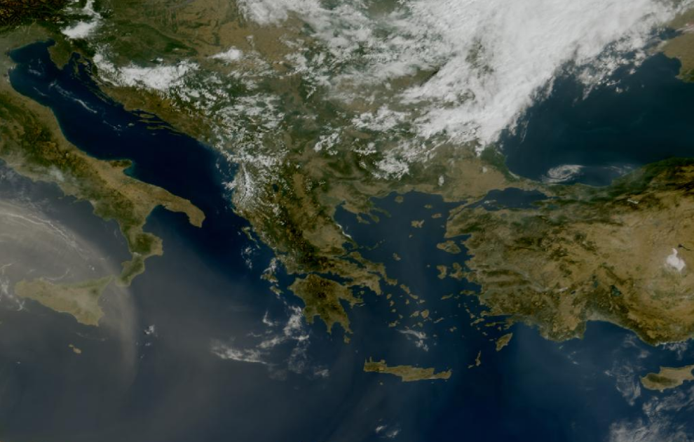 Τελευταία δορυφορική εικόνα νεφοκάλυψης
