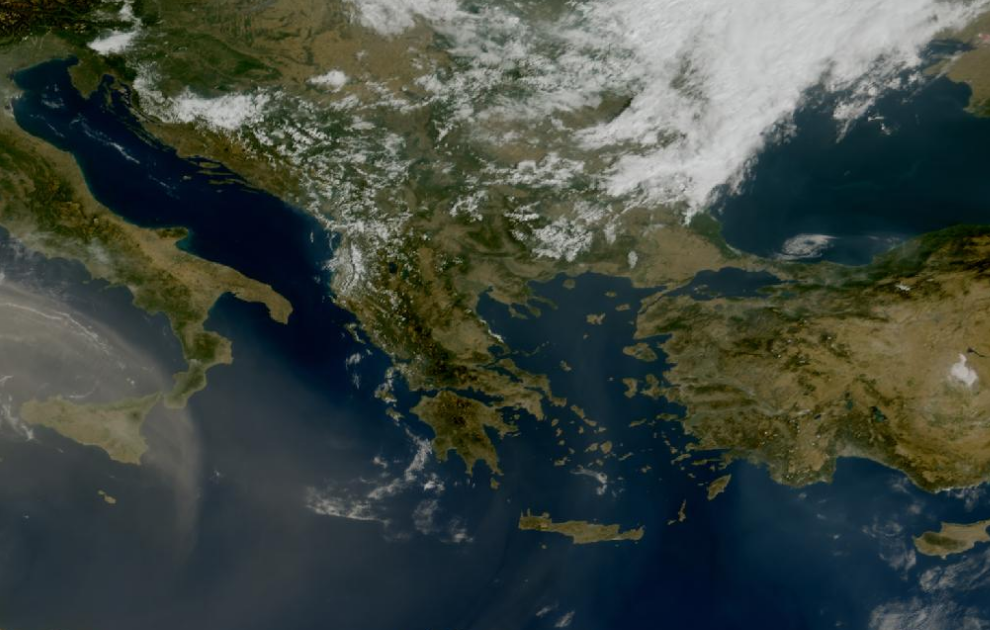 Τελευταία δορυφορική εικόνα νεφοκάλυψης