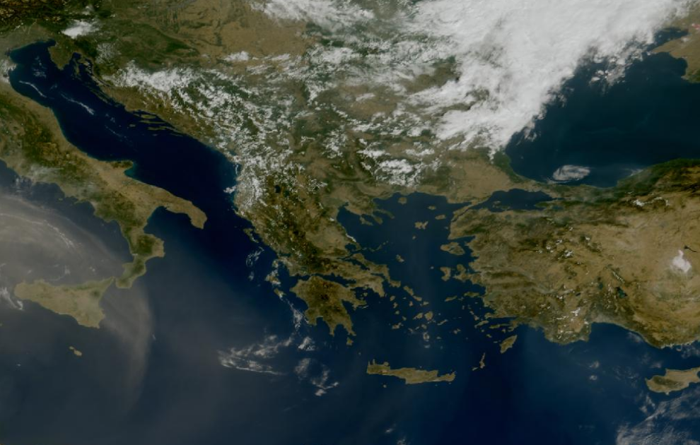 Τελευταία δορυφορική εικόνα νεφοκάλυψης