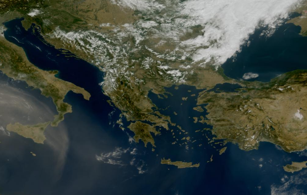 Τελευταία δορυφορική εικόνα νεφοκάλυψης