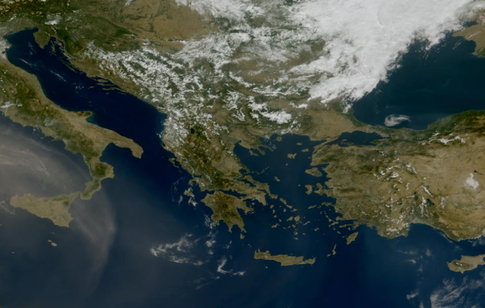 Τελευταία δορυφορική εικόνα νεφοκάλυψης