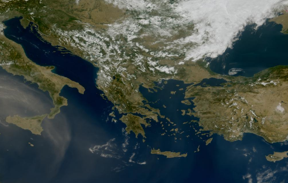 Τελευταία δορυφορική εικόνα νεφοκάλυψης