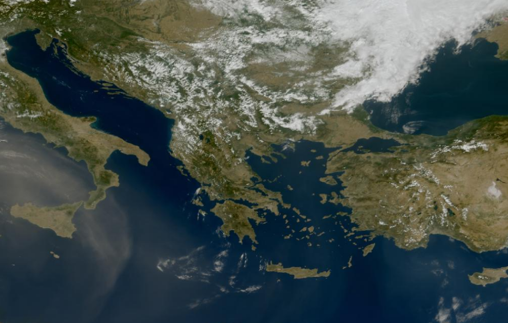 Τελευταία δορυφορική εικόνα νεφοκάλυψης