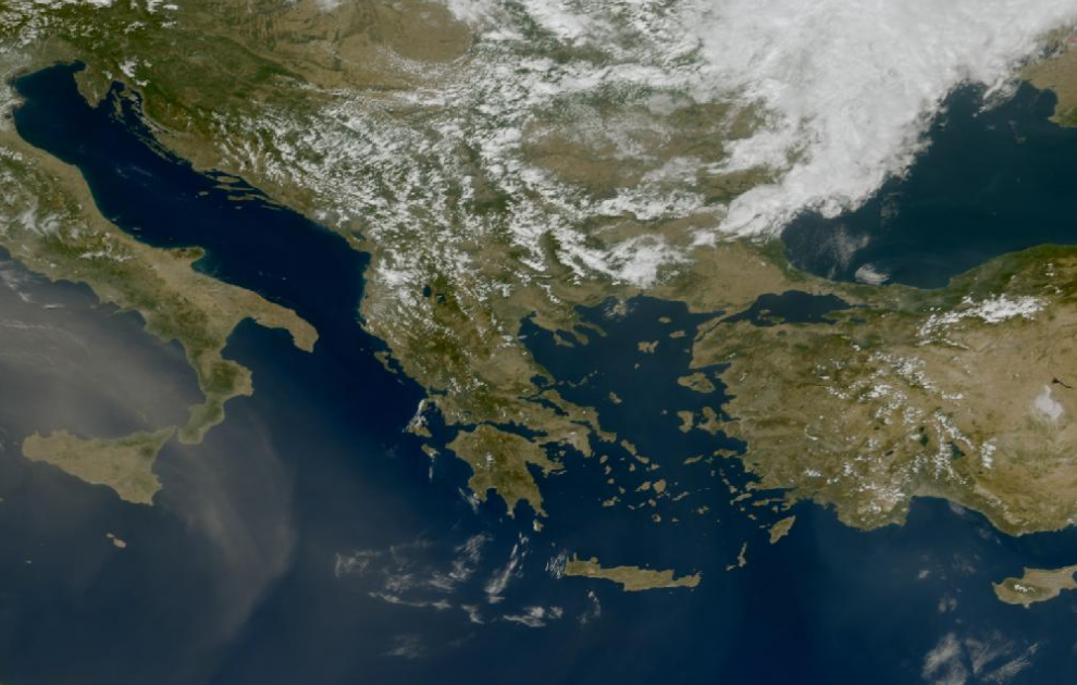 Τελευταία δορυφορική εικόνα νεφοκάλυψης