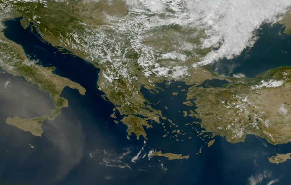 Τελευταία δορυφορική εικόνα νεφοκάλυψης