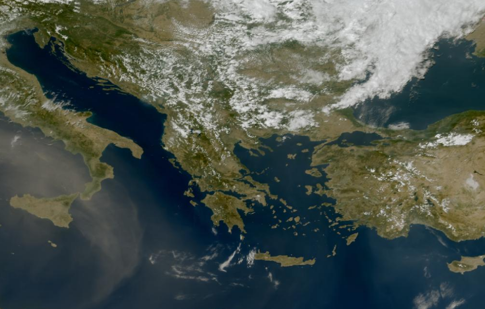 Τελευταία δορυφορική εικόνα νεφοκάλυψης