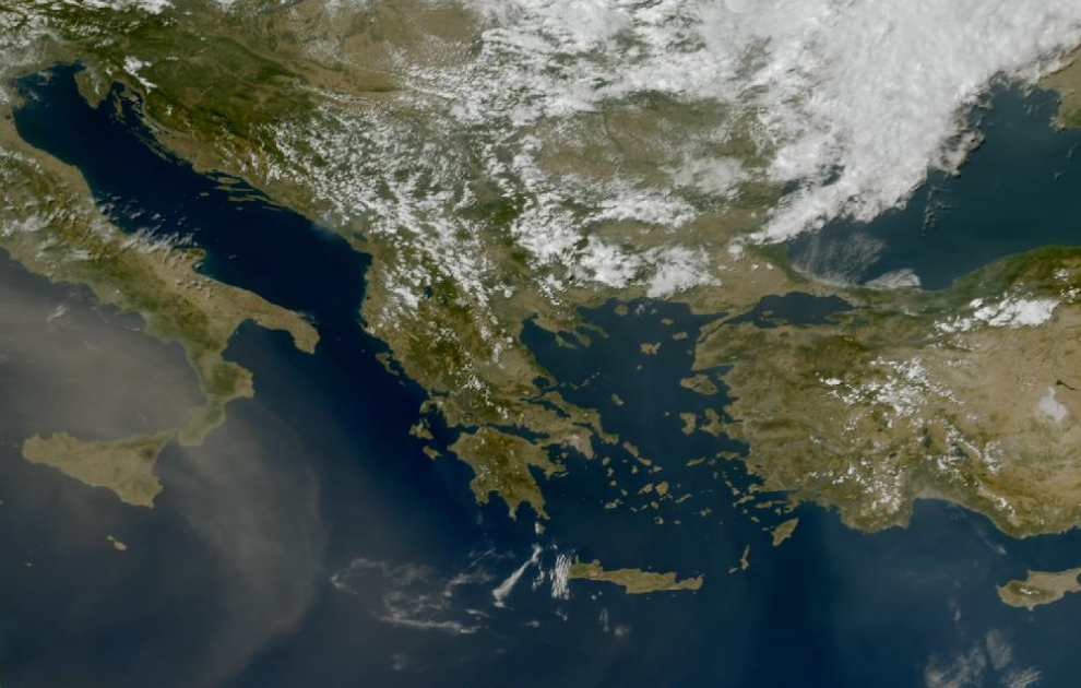 Τελευταία δορυφορική εικόνα νεφοκάλυψης