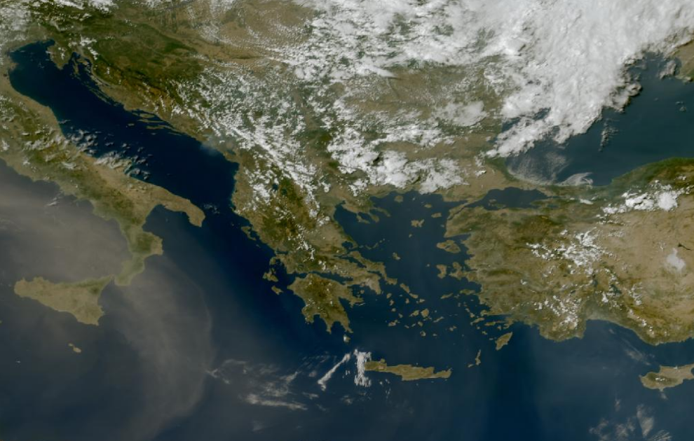Τελευταία δορυφορική εικόνα νεφοκάλυψης