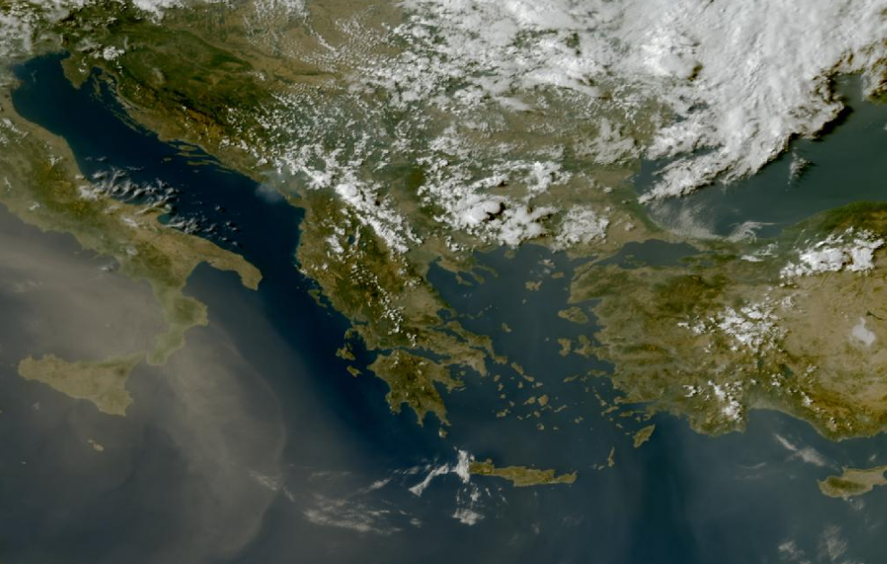 Τελευταία δορυφορική εικόνα νεφοκάλυψης