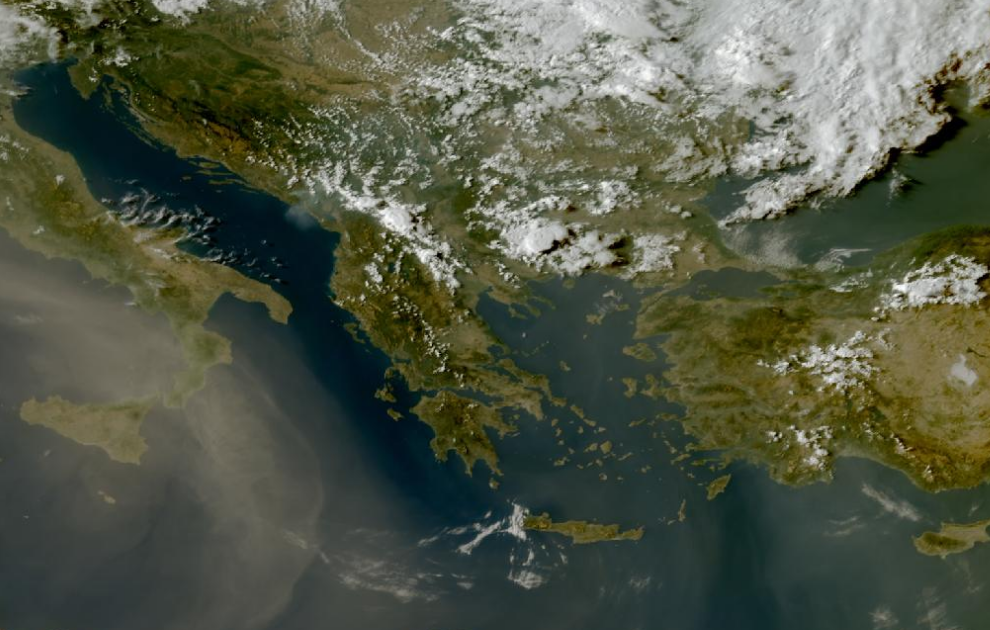Τελευταία δορυφορική εικόνα νεφοκάλυψης