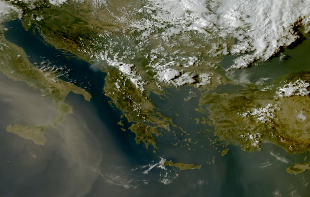 Τελευταία δορυφορική εικόνα νεφοκάλυψης