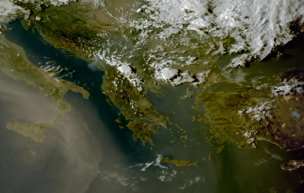 Τελευταία δορυφορική εικόνα νεφοκάλυψης