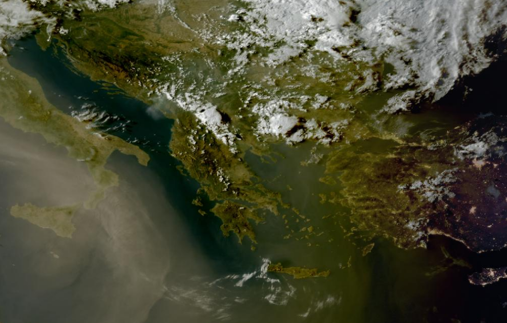 Τελευταία δορυφορική εικόνα νεφοκάλυψης