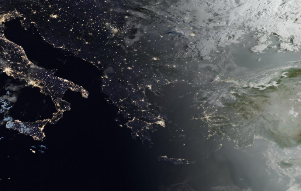 Τελευταία δορυφορική εικόνα νεφοκάλυψης