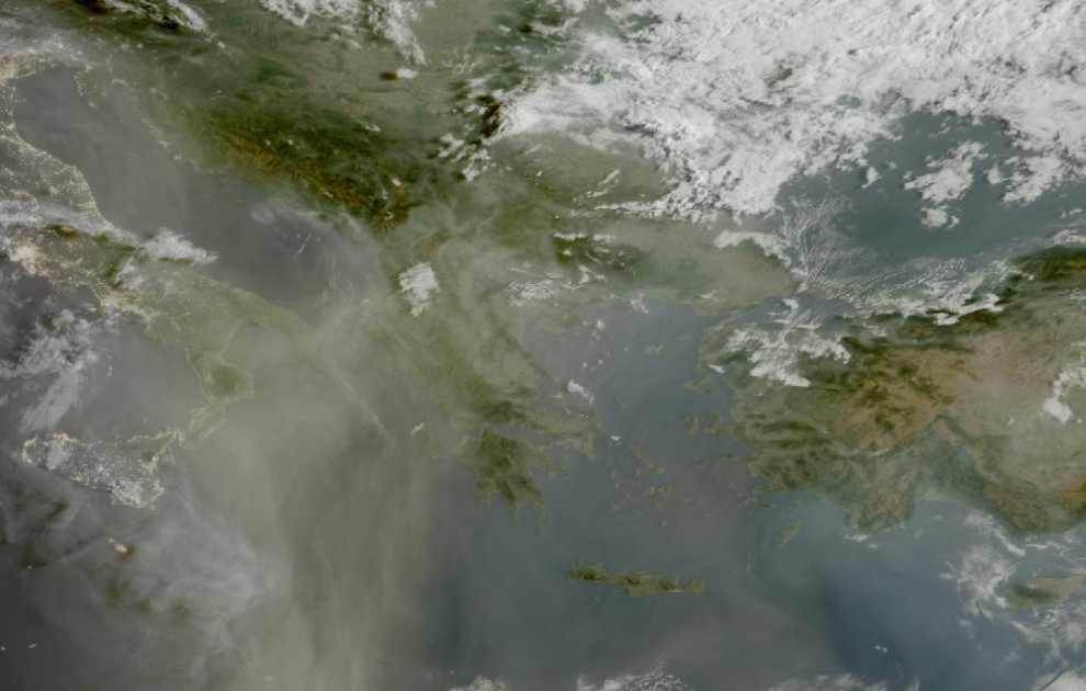 Τελευταία δορυφορική εικόνα νεφοκάλυψης