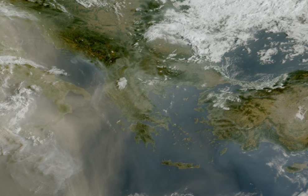 Τελευταία δορυφορική εικόνα νεφοκάλυψης