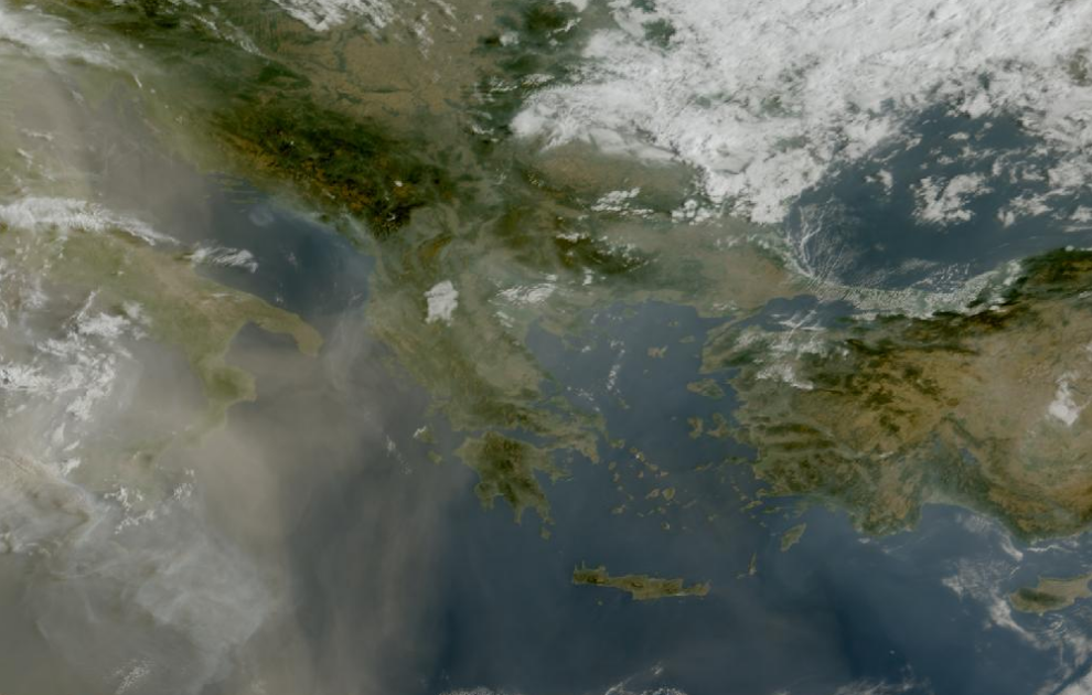 Τελευταία δορυφορική εικόνα νεφοκάλυψης