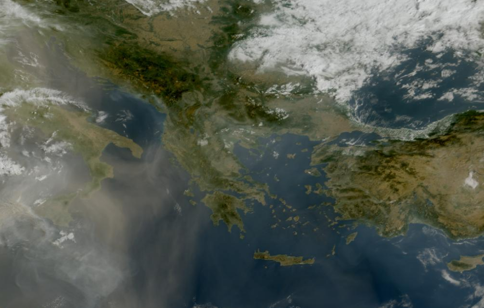 Τελευταία δορυφορική εικόνα νεφοκάλυψης