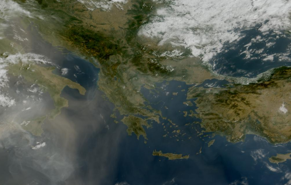 Τελευταία δορυφορική εικόνα νεφοκάλυψης