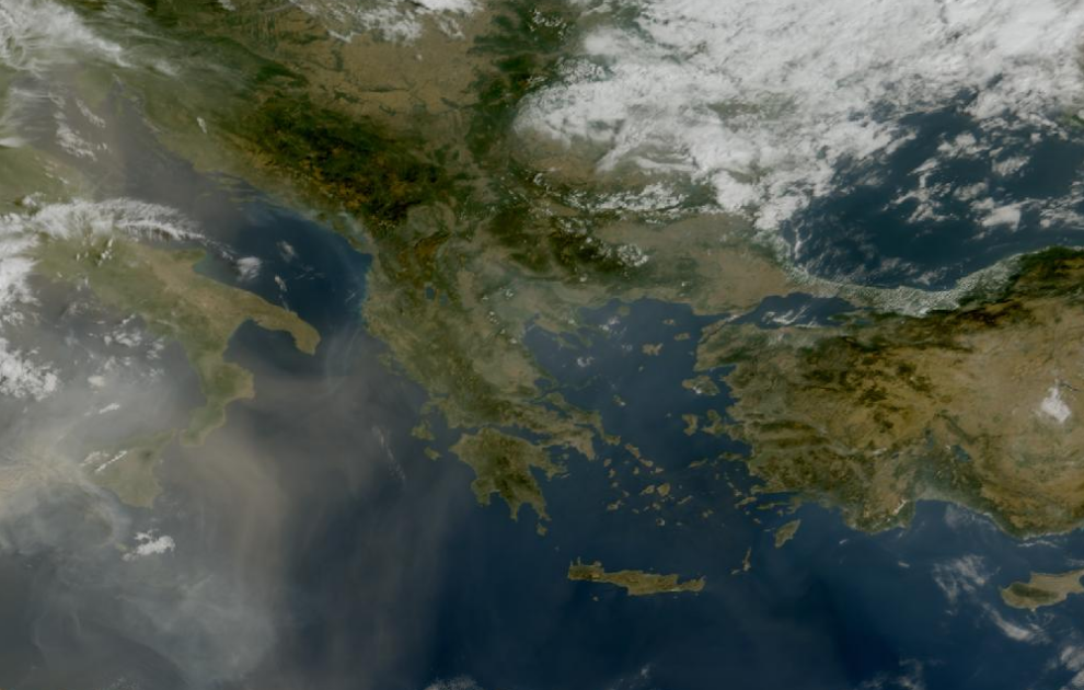 Τελευταία δορυφορική εικόνα νεφοκάλυψης