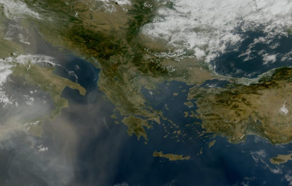 Τελευταία δορυφορική εικόνα νεφοκάλυψης