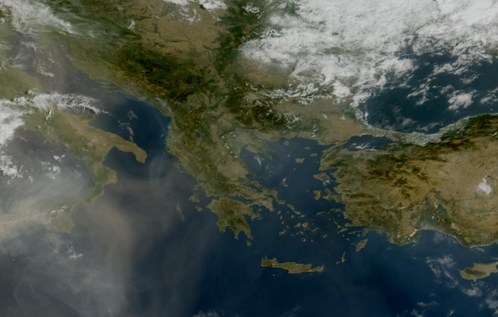 Τελευταία δορυφορική εικόνα νεφοκάλυψης