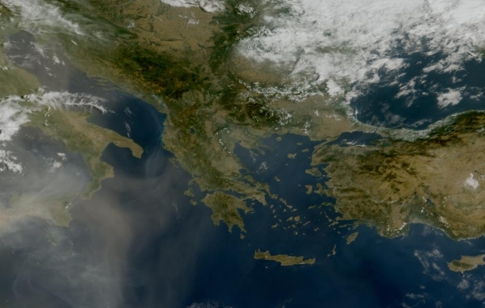Τελευταία δορυφορική εικόνα νεφοκάλυψης