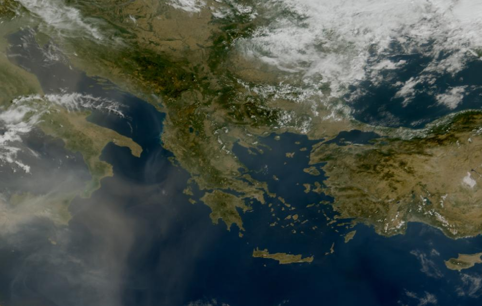 Τελευταία δορυφορική εικόνα νεφοκάλυψης