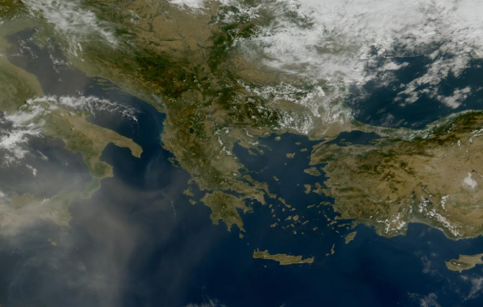 Τελευταία δορυφορική εικόνα νεφοκάλυψης