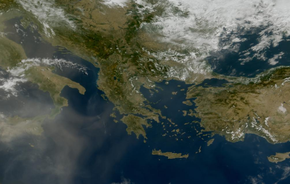 Τελευταία δορυφορική εικόνα νεφοκάλυψης