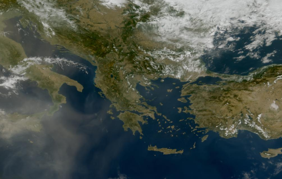 Τελευταία δορυφορική εικόνα νεφοκάλυψης