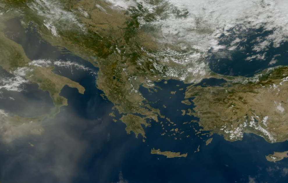 Τελευταία δορυφορική εικόνα νεφοκάλυψης