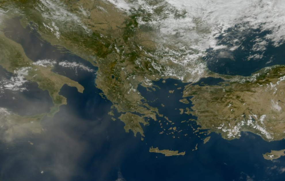 Τελευταία δορυφορική εικόνα νεφοκάλυψης