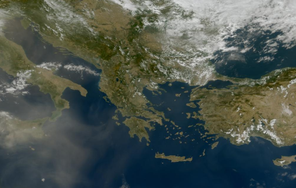 Τελευταία δορυφορική εικόνα νεφοκάλυψης