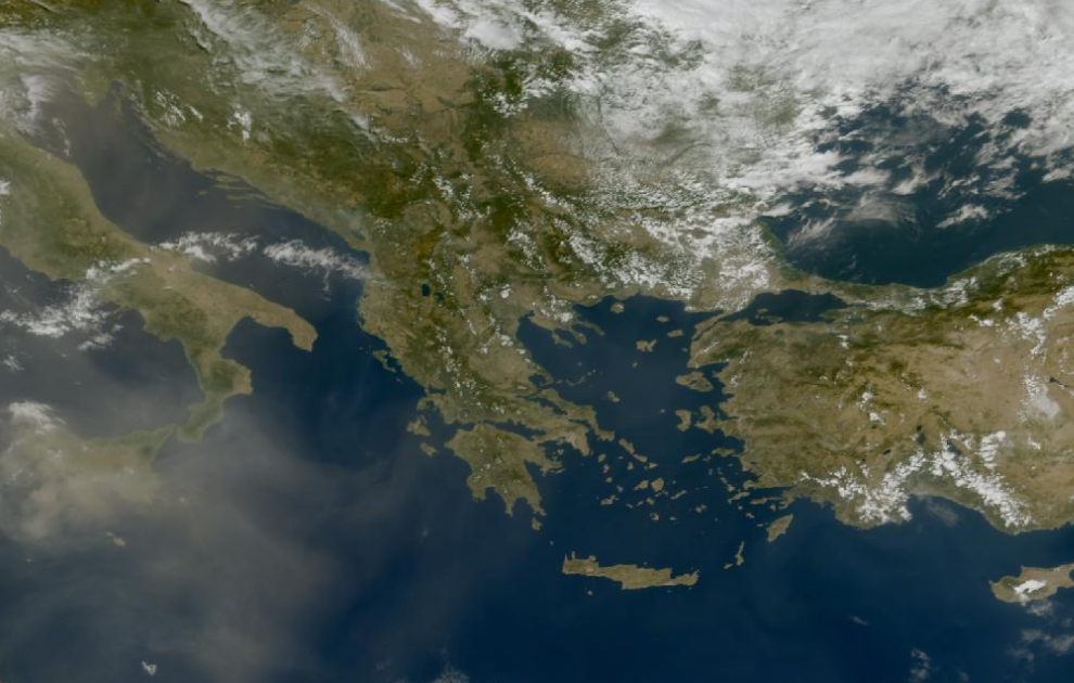 Τελευταία δορυφορική εικόνα νεφοκάλυψης
