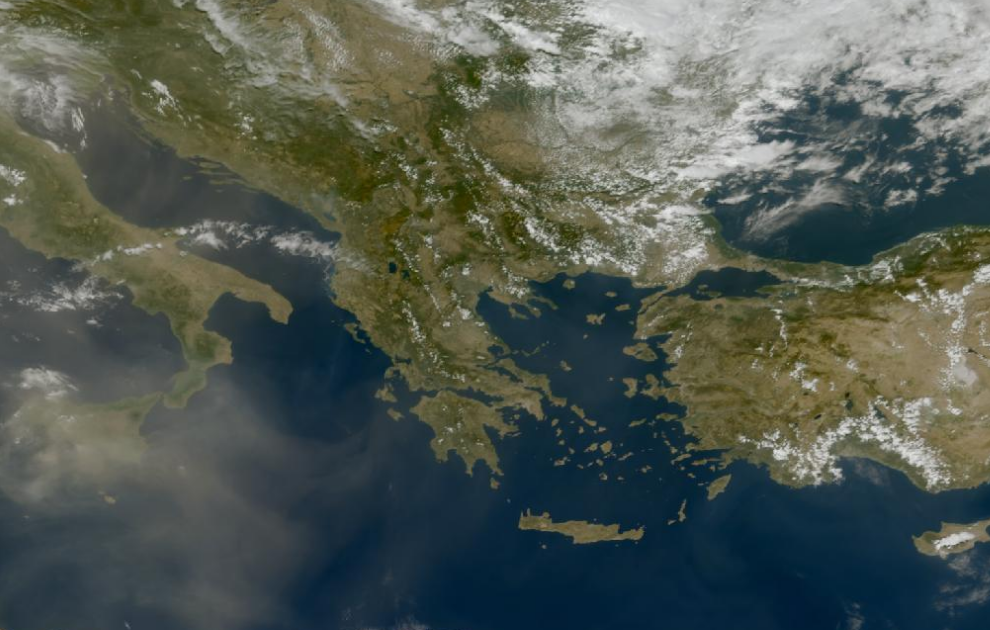 Τελευταία δορυφορική εικόνα νεφοκάλυψης