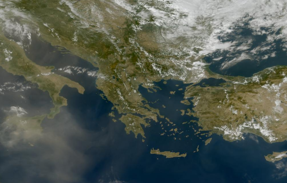 Τελευταία δορυφορική εικόνα νεφοκάλυψης