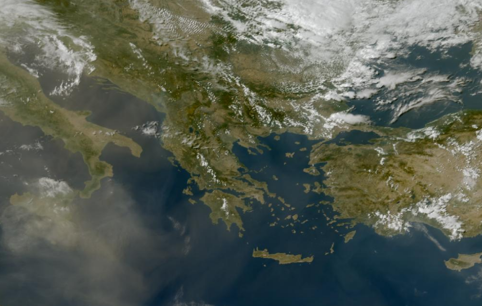 Τελευταία δορυφορική εικόνα νεφοκάλυψης