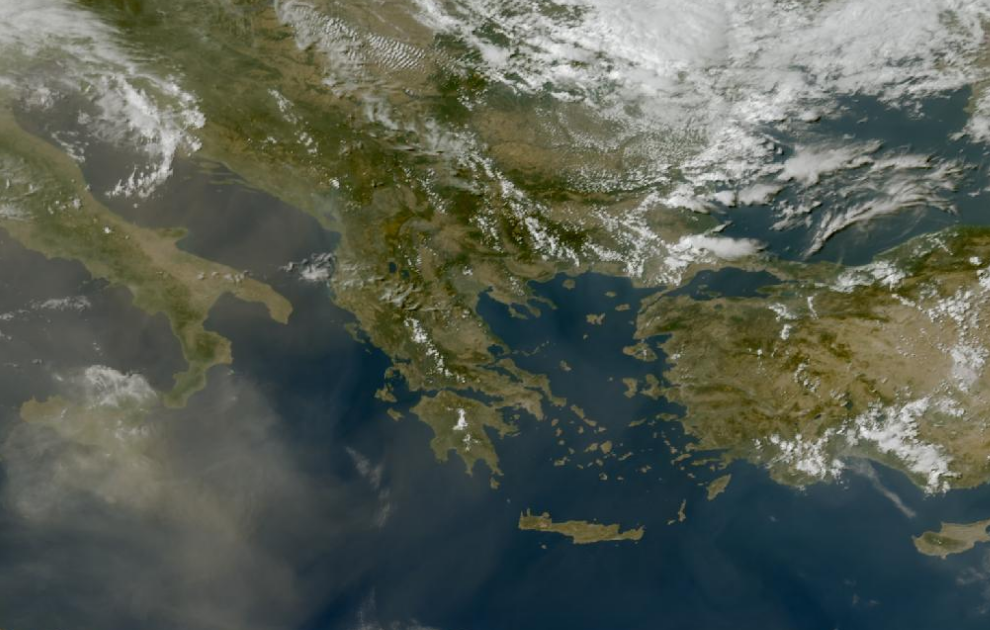 Τελευταία δορυφορική εικόνα νεφοκάλυψης