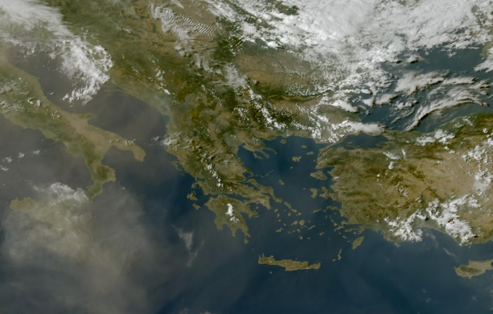 Τελευταία δορυφορική εικόνα νεφοκάλυψης