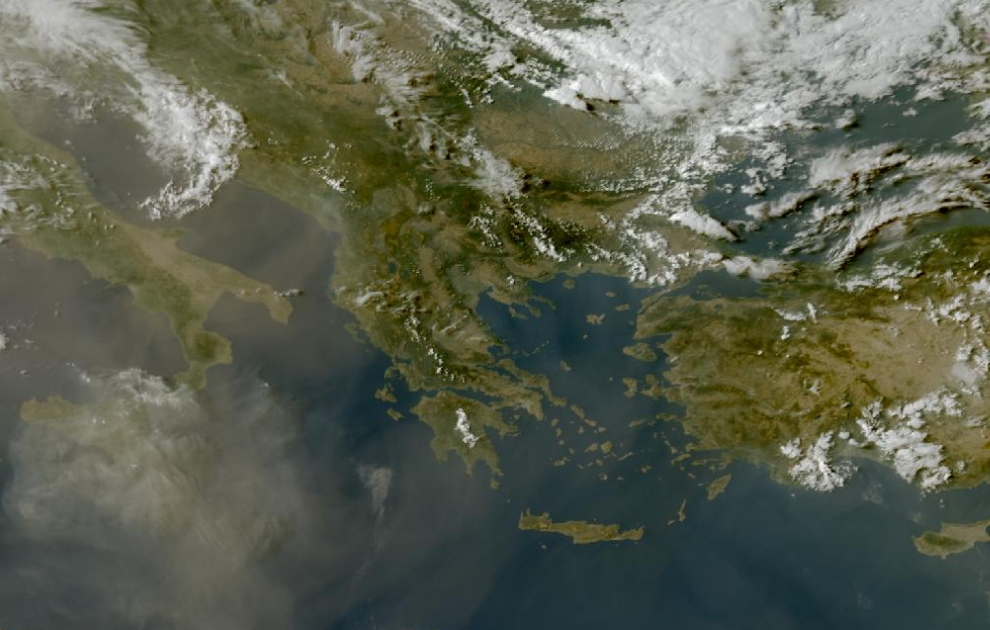 Τελευταία δορυφορική εικόνα νεφοκάλυψης