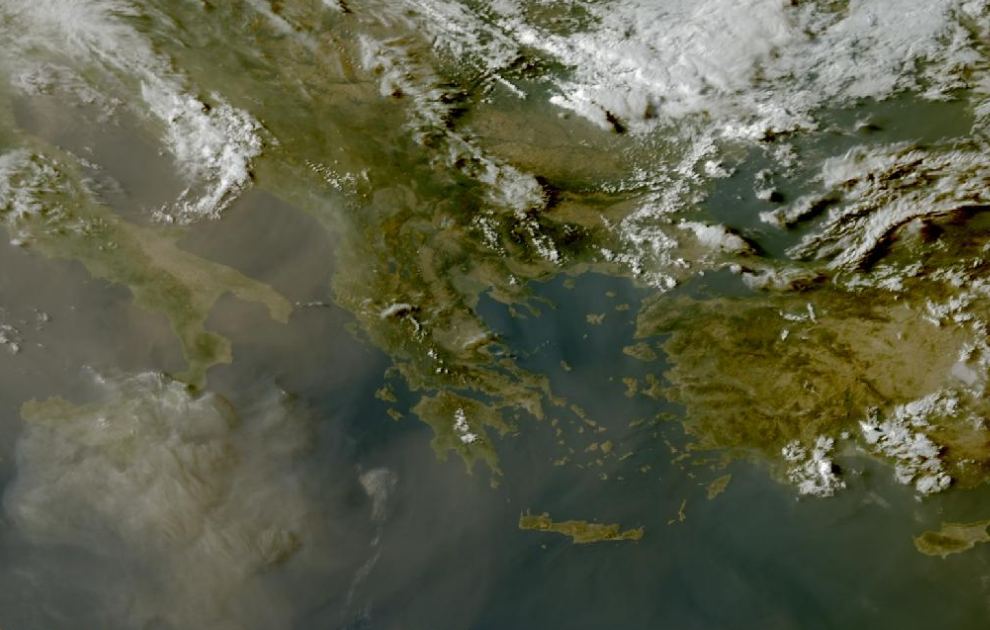 Τελευταία δορυφορική εικόνα νεφοκάλυψης