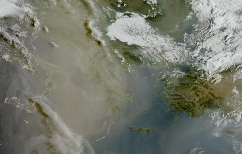 Τελευταία δορυφορική εικόνα νεφοκάλυψης