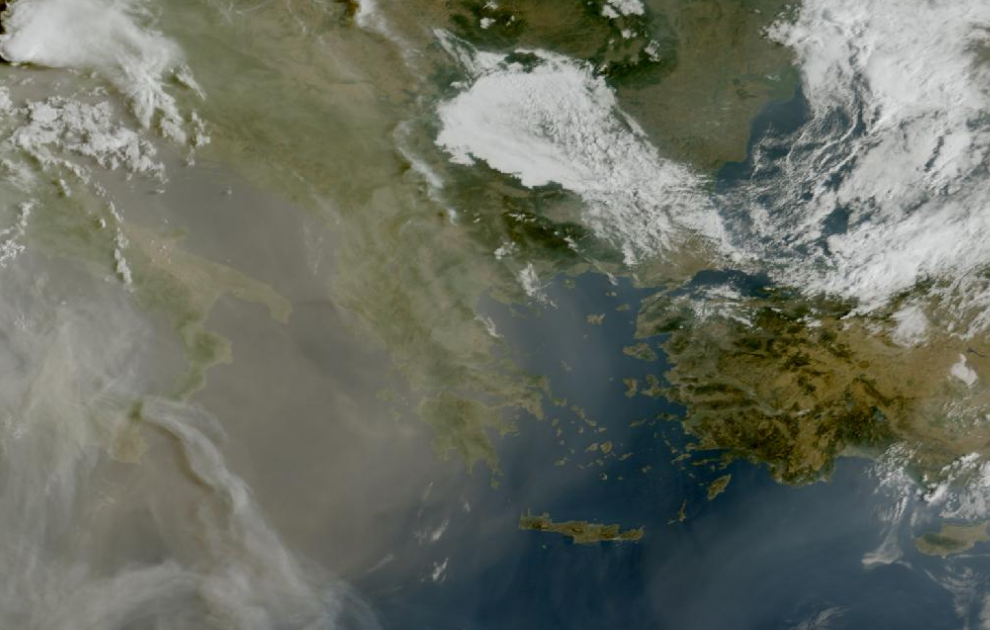 Τελευταία δορυφορική εικόνα νεφοκάλυψης