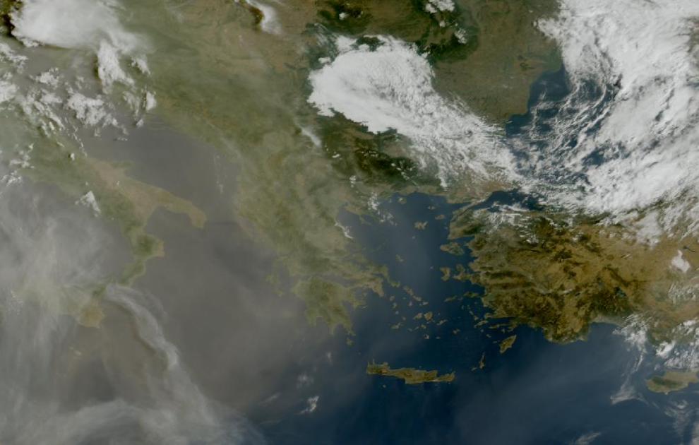Τελευταία δορυφορική εικόνα νεφοκάλυψης